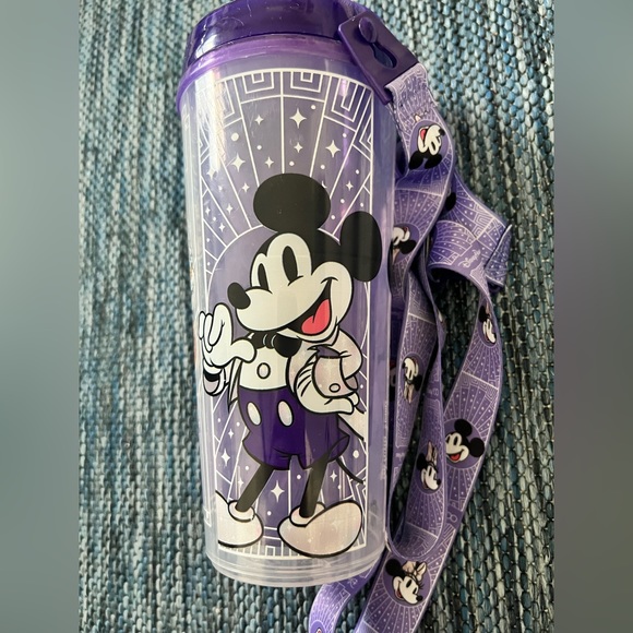 Disneyland 100 years of wonder celebration whirly cups w/straps. Mickey, Minnie. - Picture 2 of 6